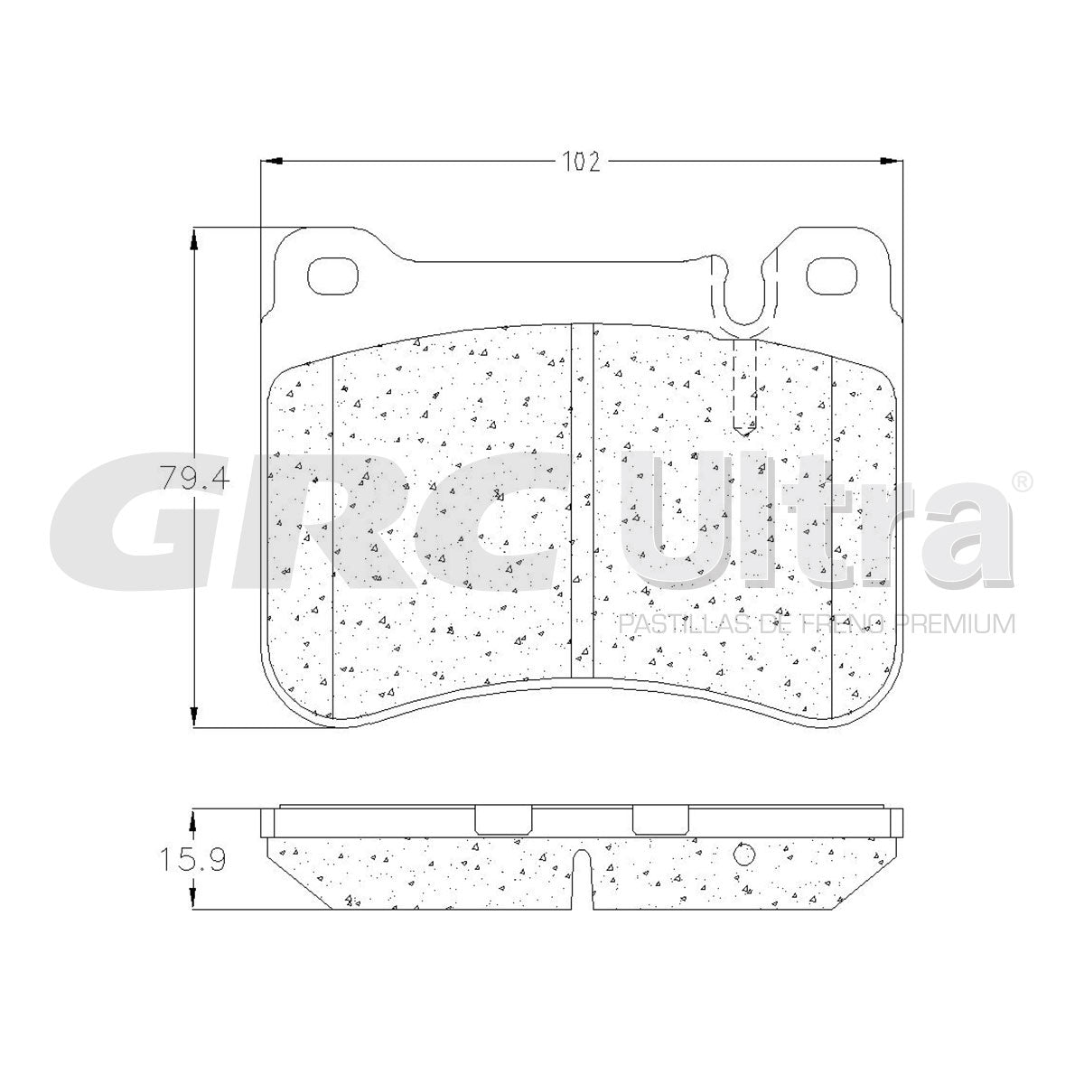 GMD1121 - BALATAS SEMIMETALICAS DELANTERAS PARA MERCEDES-BENZ C230 2006-2007