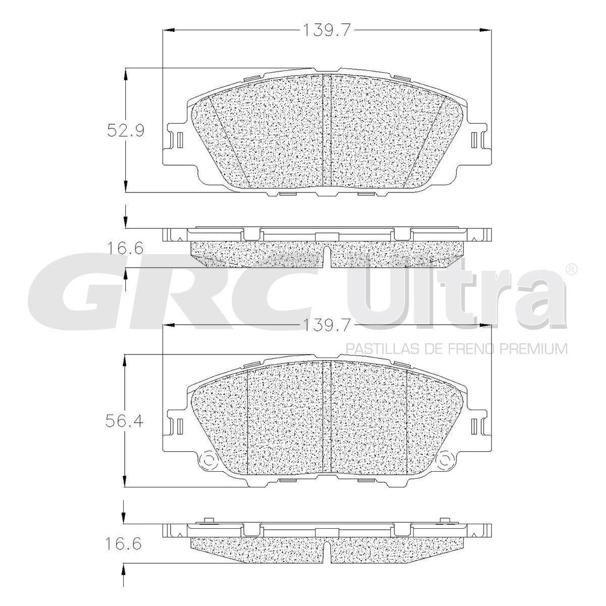 GCD2176 - BALATAS CERAMICAS DELANTERAS PARA TOYOTA COROLLA L 2021-2021