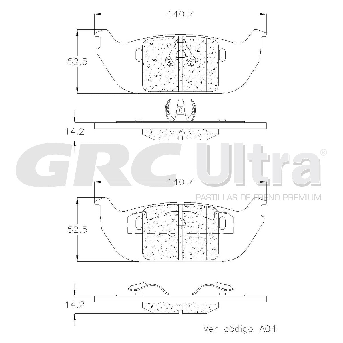 GMD952 - BALATAS SEMIMETALICAS TRASERAS PARA LINCOLN AVIATOR 4.6L 2003-2005