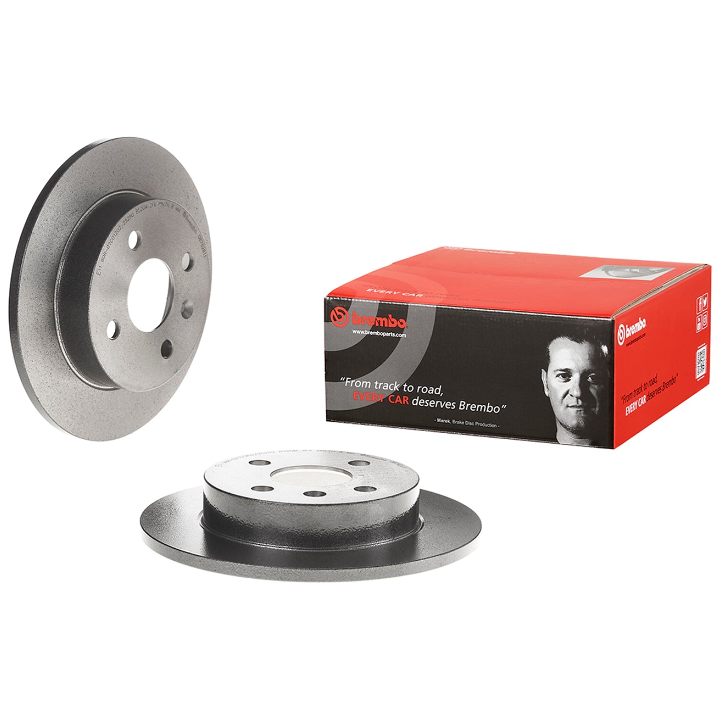 BRE-08.7626.11 - PAR DE DISCOS DE FRENO TRASEROS PARA CHEVROLET ASTRA BASE 2000-2006