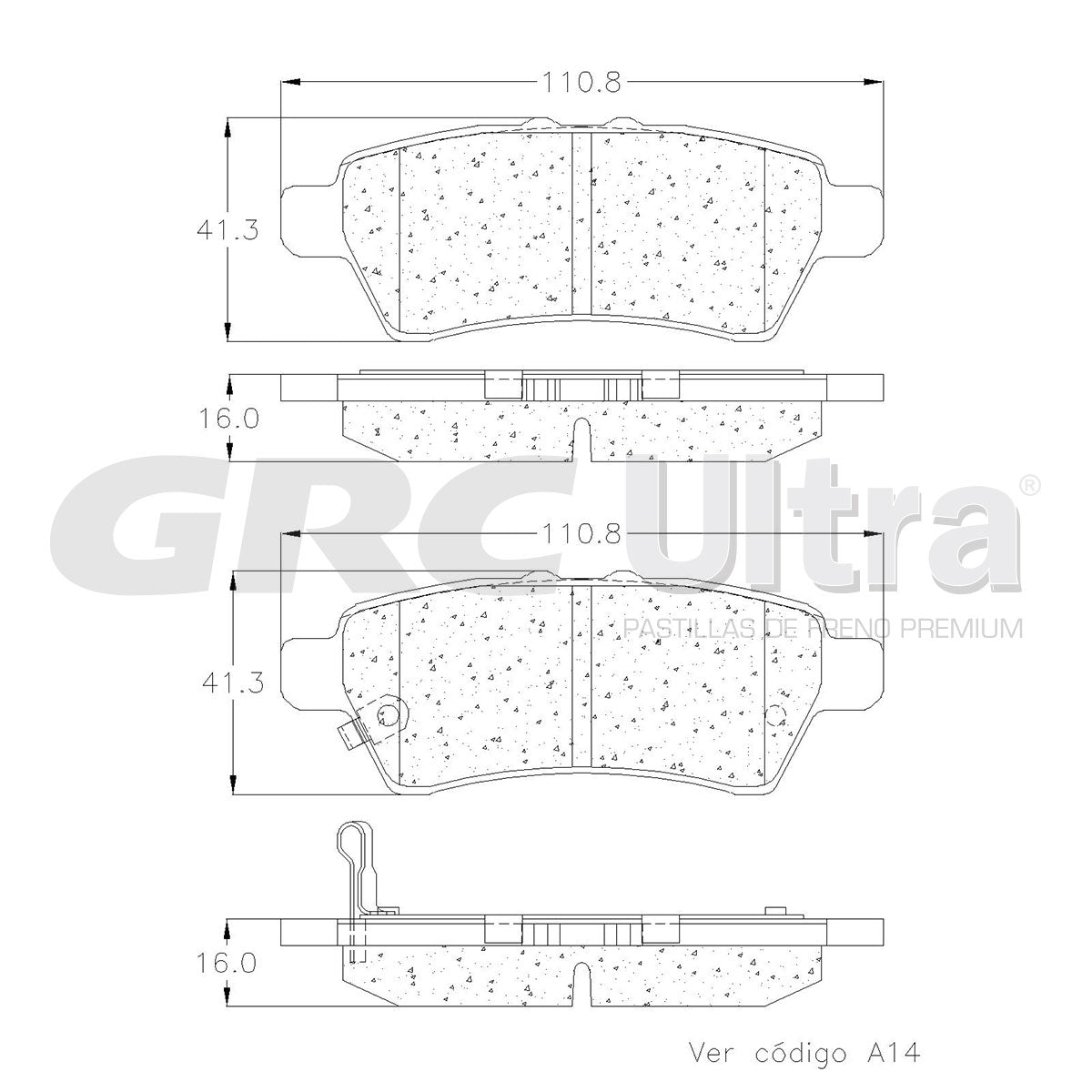 GCD1101 - BALATAS CERAMICAS TRASERAS PARA NISSAN PATHFINDER 2005-2012