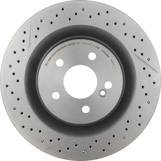 BRE-09.9257.41 - PAR DE DISCOS DE FRENO TRASEROS PARA MERCEDES-BENZ CLK55 AMG BASE 2005-2006