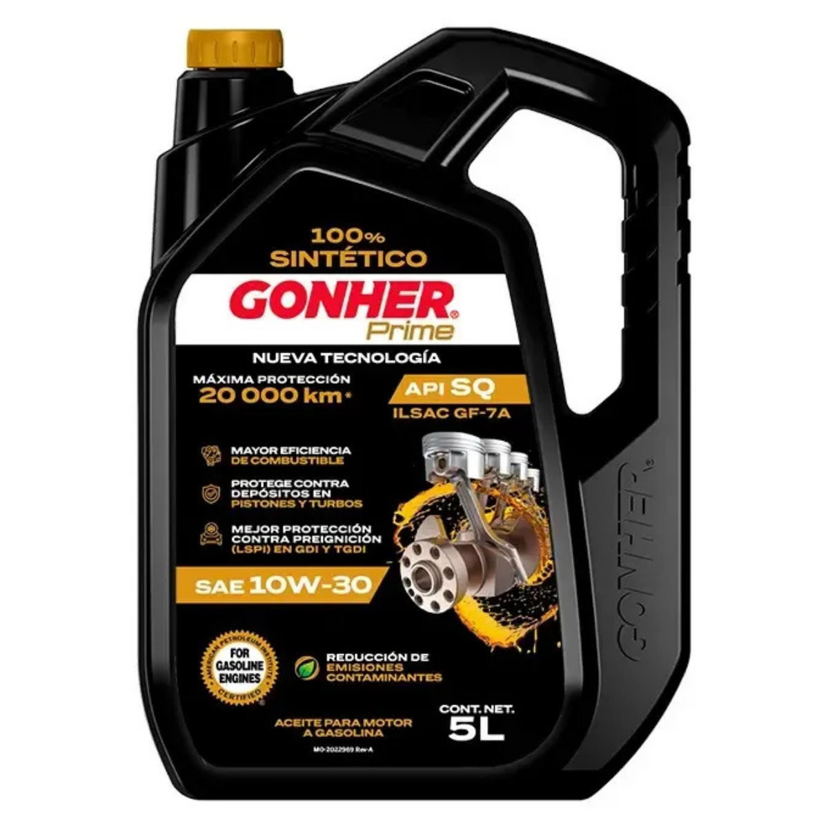 GH-1034995 - ACEITE GONHER SINTETICO 10W-30 API SQ CAJA CON 4 PIEZAS DE 5 LITROS