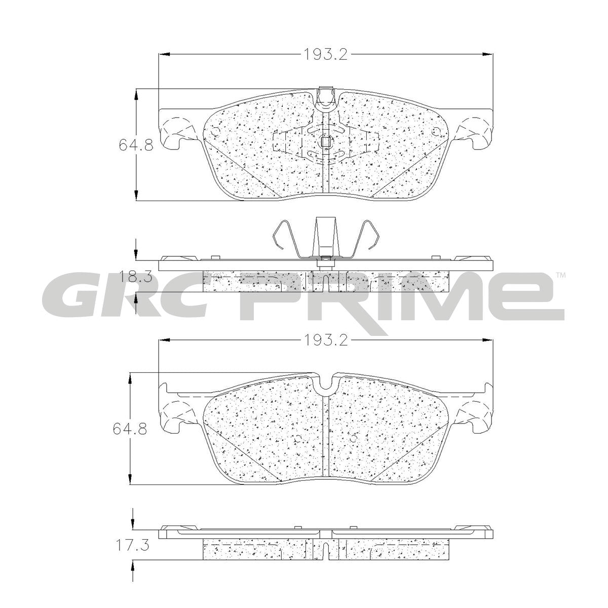 GPRD1838 - BALATAS CERAMICAS DELANTERAS PARA JAGUAR E-PACE BASE 2019-2019