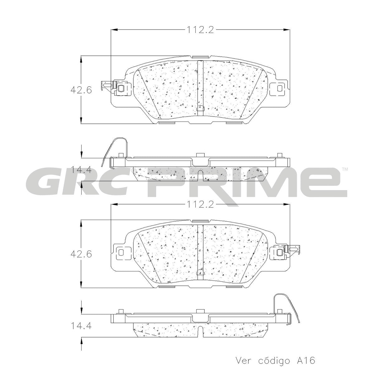 GPRD1846 - BALATAS CERAMICAS TRASERAS PARA MAZDA CX-5 2016-2024