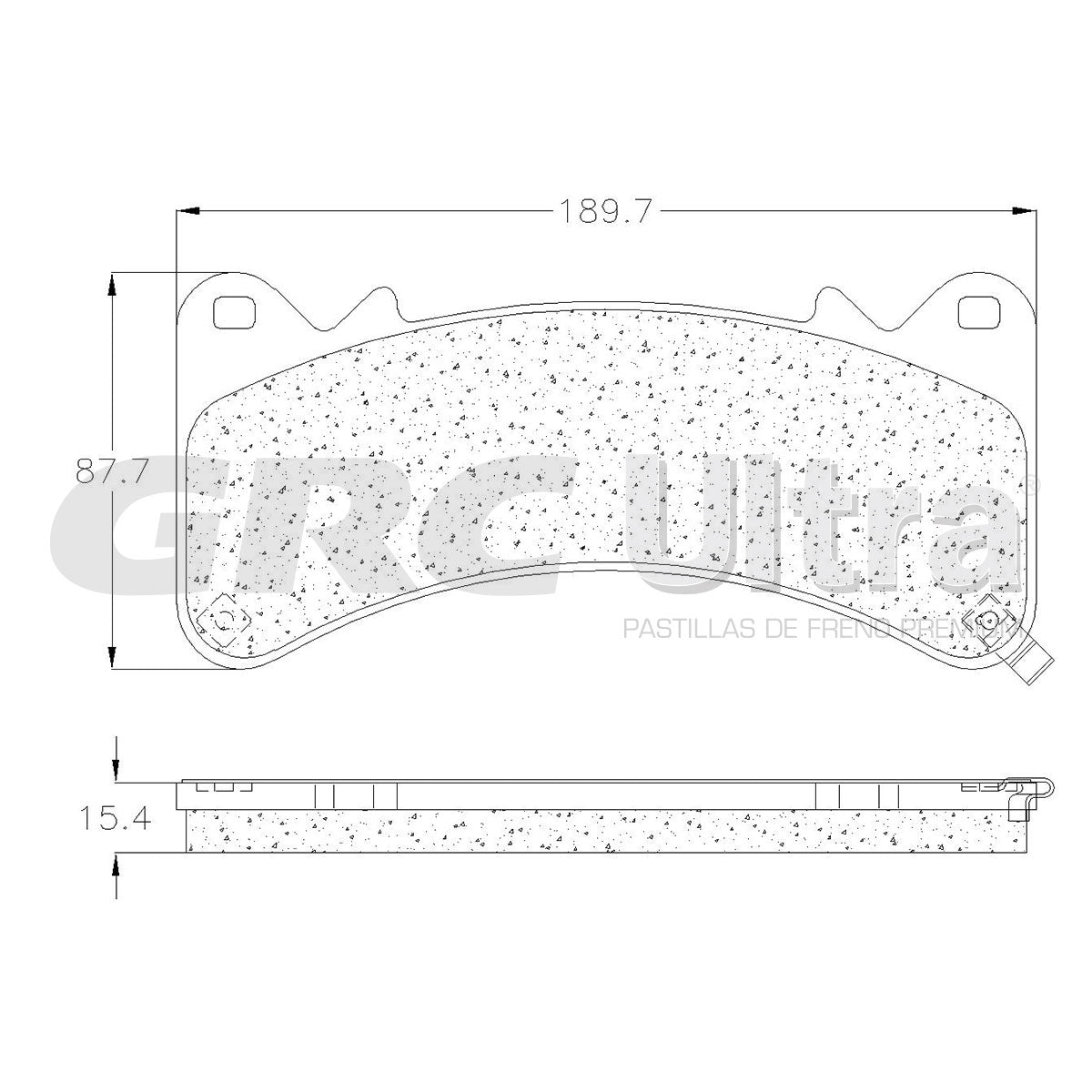 GMD1910 - BALATAS SEMIMETALICAS DELANTERAS PARA CHEVROLET TAHOE 2016-2016
