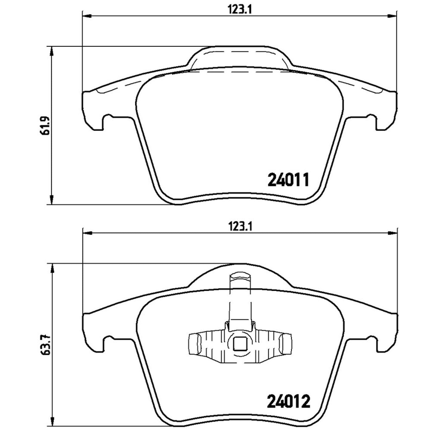 BRE-P86019 - BALATAS TRASERAS PARA VOLVO XC90 2.5T 2004-2007