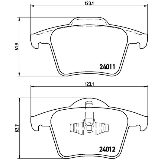 BRE-P86019 - BALATAS TRASERAS PARA VOLVO XC90 2.5T 2004-2007