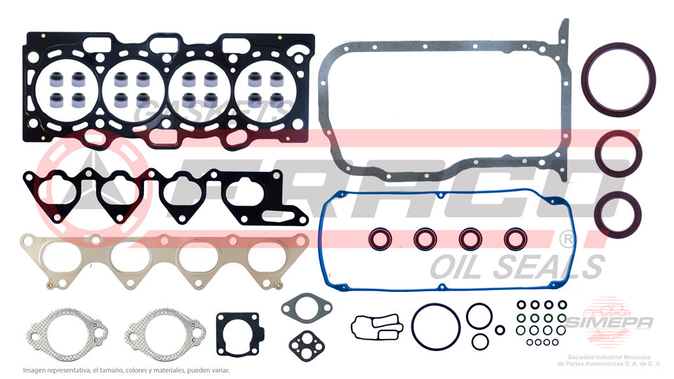 FSX-5540225 - JUEGO DE EMPAQUES PARA MITSUBISHI LANCER L4 2.0 L SOHC 16 V. SOHC 4G94 2002-2007