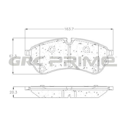 GPRD2247SD - BALATAS SEMIMETALICAS DELANTERAS PARA VOLKSWAGEN CRAFTER 2018-2018