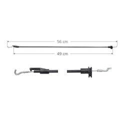 MANJ-96497 - CHICOTE CERRADURA PARA VOLKSWAGEN CROSSFOX 2007-2009 DERECHA/IZQUIERDA DELANTERA
