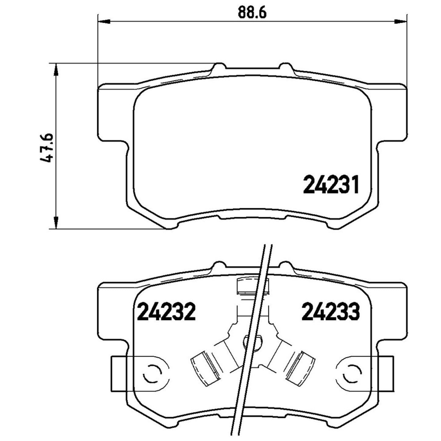 BRE-P28051 - BALATAS TRASERAS PARA HONDA CR-V EX 2005-2011