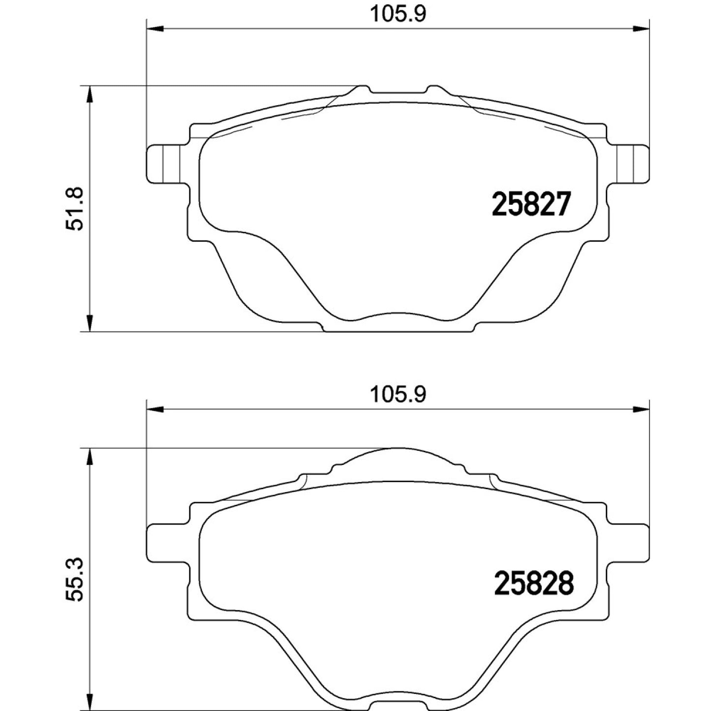 BRE-P61124N - BALATAS TRASERAS PARA PEUGEOT 3008 ALLURE 2018-2019