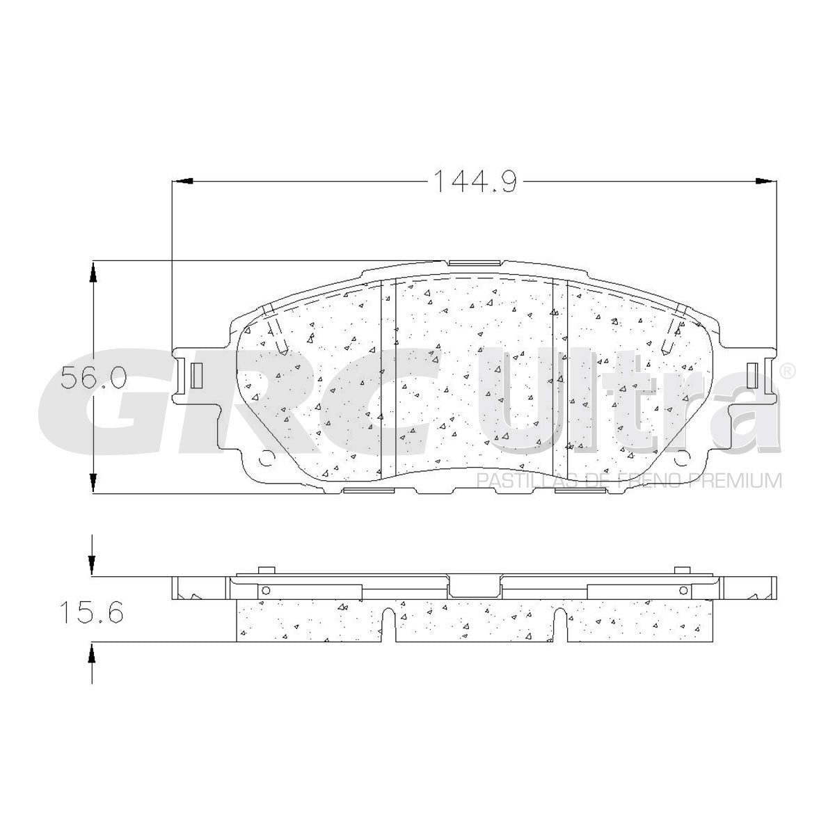 GCD2006 - BALATAS CERAMICAS DELANTERAS PARA TOYOTA HILUX 2015-2017