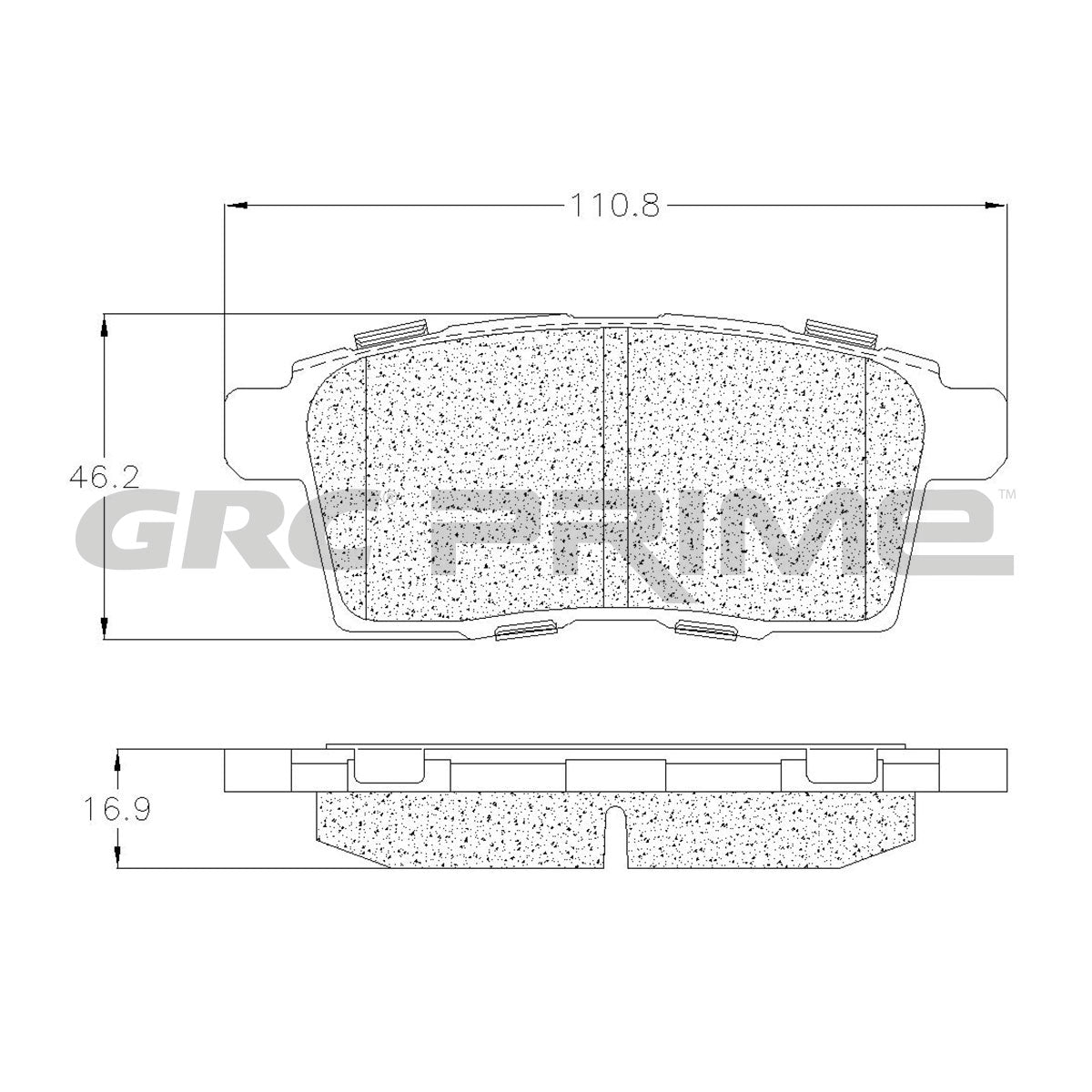 GPRD1259 - BALATAS CERAMICAS TRASERAS PARA FORD EDGE 2007-2010