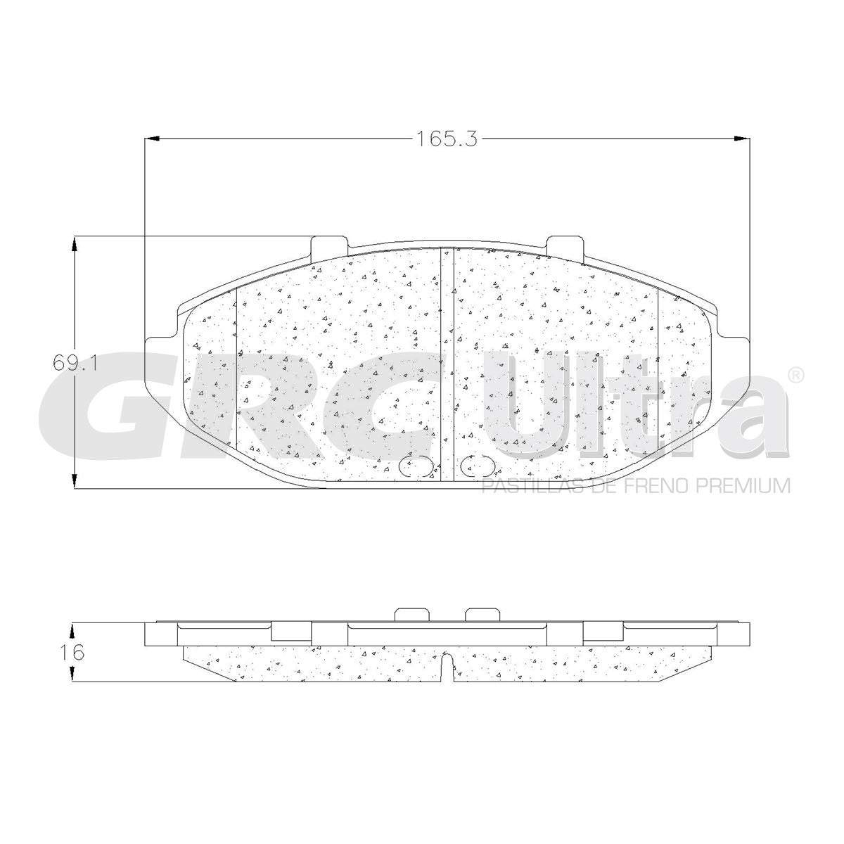 GMD748 - BALATAS SEMIMETALICAS DELANTERAS PARA FORD CROWN VICTORIA 1998-2002