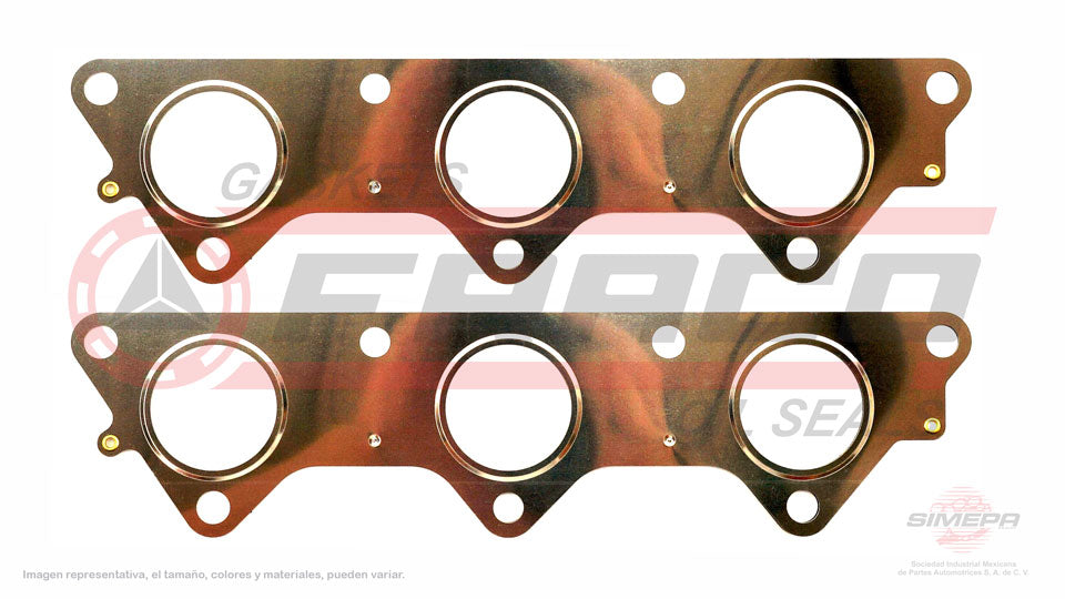 MEX-1162005 - EMPAQUE MULTIPLE DE ESCAPE PARA CHRYSLER CIRRUS V6 2.5 L 24 V. SOHC EEB 1995-2000
