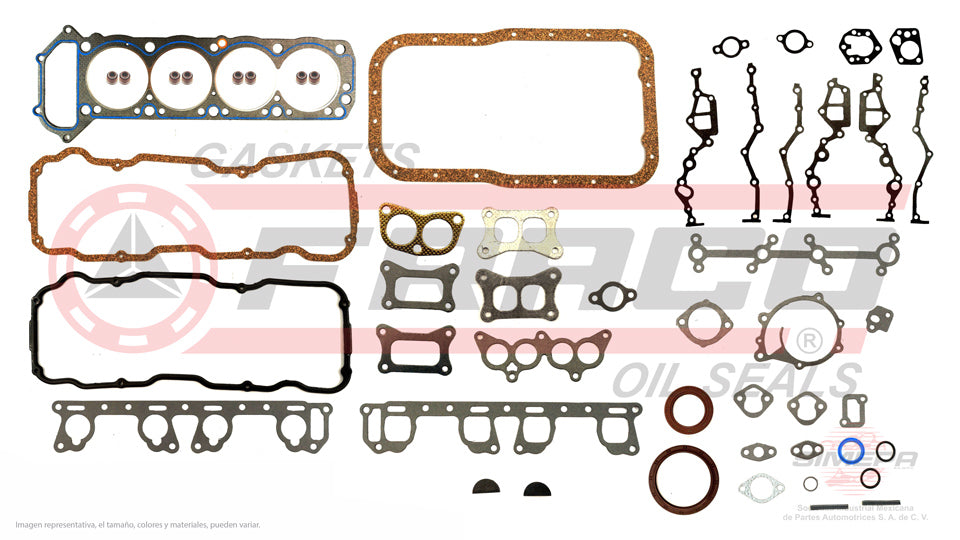 FSX-5840238 - JUEGO DE EMPAQUES PARA NISSAN 200SX L4 2.2 L 8 V. SOHC Z22E 1982-1983
