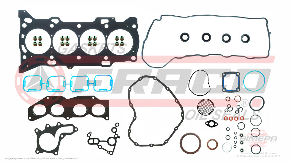 FSX-8040352 - JUEGO DE EMPAQUES PARA SCION TC L4 2.5 L 16 V. DOHC 2ARFE 2011-2016