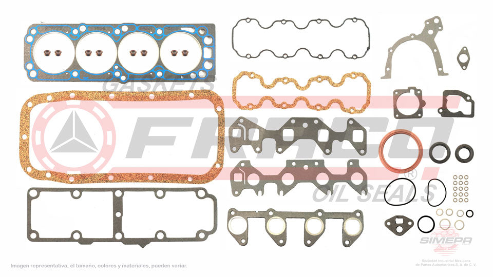 FSX-6040031 - JUEGO DE EMPAQUES PARA CHEVROLET CHEVY L4 1.6 L. 8 V. SOHC 1996-2012