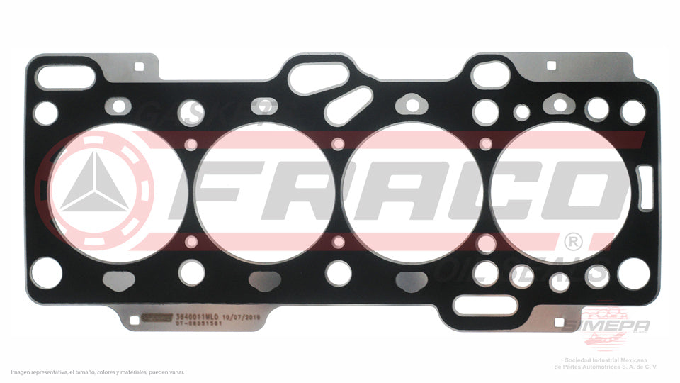 HGX-3640011-MLO - EMPAQUE DE CABEZA PARA DODGE ATOS L4 1.1 L 12 V. SOHC G4HD 2006-2012