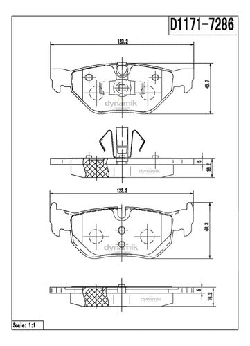 CSA-DNK7286D1171K - BALATAS TRASERAS PARA BMW 325I 6 2.5 2006-2006 CERAMICAS