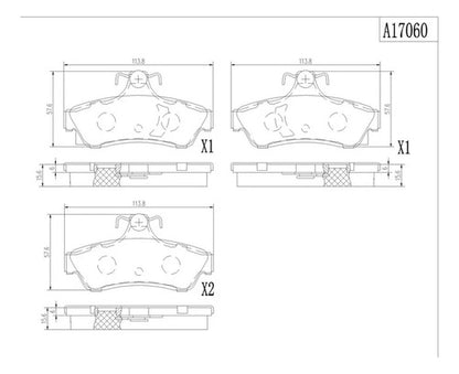 CSA-DNK8223D1048CK - BALATAS TRASERAS PARA PONTIAC GTO 2004-2006 CERAMICAS