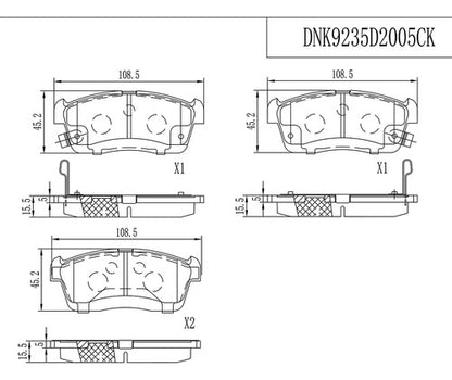 CSA-DNK9235D2005CK - BALATAS DELANTERAS PARA SUZUKI IGNIS 4 1.2 2017-2020 CERAMICAS