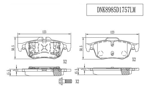 CSA-DNK8985D1757LM - BALATAS TRASERAS PARA RENAULT SAFRANE 4 2.0 2006-2012 LOW METAL