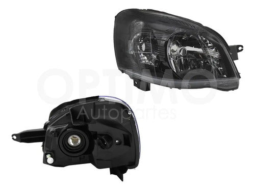 YOKO-FFNC0611 FARO DERECHO PARA CHEVROLET CHEVY C-3 2009-2012 FONDO NEGRO DERECHO/PASAJERO