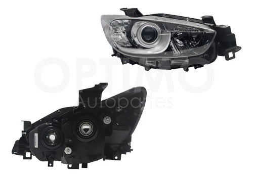 YOKO-FFNZ0201 FARO DERECHO PARA MAZDA CX-5 2013-2017 FONDO NEGRO DERECHO/PASAJERO