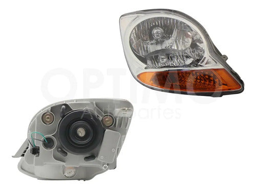 YOKO-FFNG0111 FARO DERECHO PARA CHEVROLET MATIZ G2 2006-2015 FONDO CROMADO DERECHO/PASAJERO
