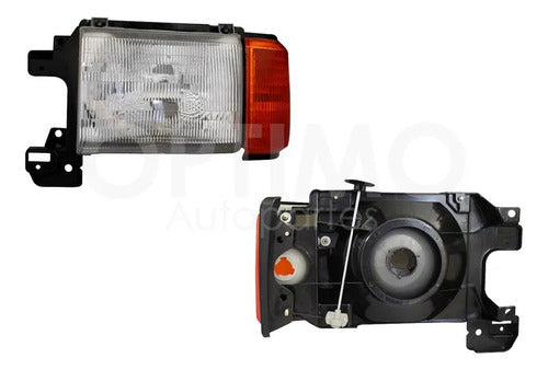 YOKO-FFNF1802 FARO IZQUIERDO PARA FORD F150 1987-1991 FONDO CROMADO RAYADO IZQUIERDO/CONDUCTOR