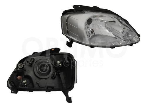 YOKO-FFNV1301 FARO DERECHO PARA VOLKSWAGEN LUPO 2004-2009 FONDO CROMADO DERECHO/PASAJERO