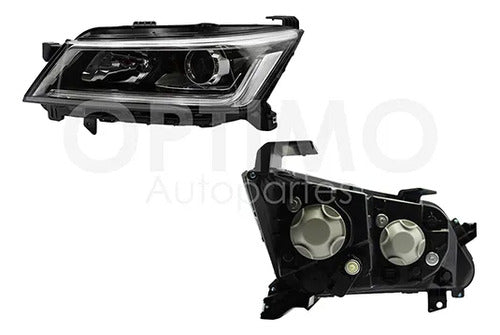 YOKO-FFNC9932 FARO IZQUIERDO PARA CHEVROLET AVEO 2024-2026 FONDO CROMADO IZQUIERDO/CONDUCTOR