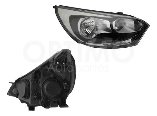 YOKO-FFNA0103 FARO DERECHO PARA KIA RIO H-BACK 2016-2017 FONDO CROMADO DERECHO/PASAJERO