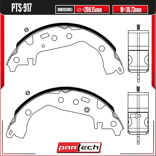 Zapatas Toyota Prius 2010-2014 L4 1.8l Traseras