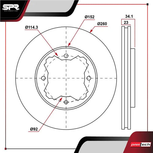 Par De Discos Honda Accord 1995-1997 V6 2.7l Delanteros