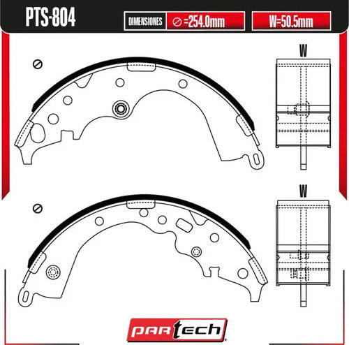 Zapatas Toyota Sienna 2004-2006 V6 3.3l Traseras