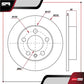 Par De Discos Solidos Para Audi A1 2011-2018 L4 1.4 Traseros