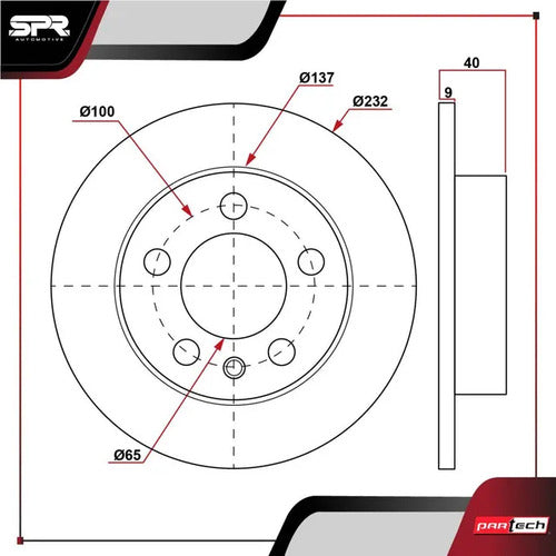 Par De Discos Solidos Para Audi A1 2011-2018 L4 1.4 Traseros