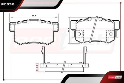 Balatas Para Ceramicas Acura Cl 2001-2003 V6 3.2l Traseras