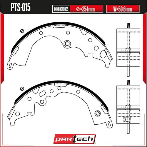Zapatas Toyota Hiace 2006-2019 L4 2.7l Traseras