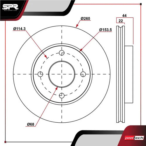Par De Discos Nissan Tiida 2013-2018 L4 1.6l Delanteros