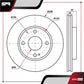 Par De Discos Ventilado Mazda 2 2011-2015 L4 1.5l Delanteros