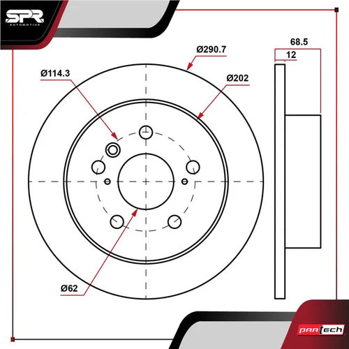 Par De Discos Solido Toyota Sienna 2004-2006 V6 3.3 Traseros