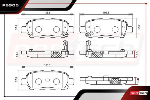 Balatas Para Infiniti Ex35 2010-2012 V6 3.5l Traseras