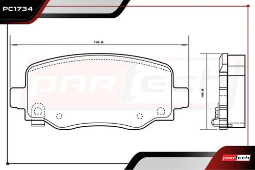 Balatas Ceramicas Chrysler 200 2015-2017 L4 2.4l Traseras