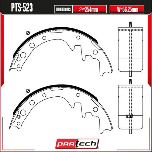 Zapatas Toyota Pick Up 1989-1995 L4 2.4l Traseras