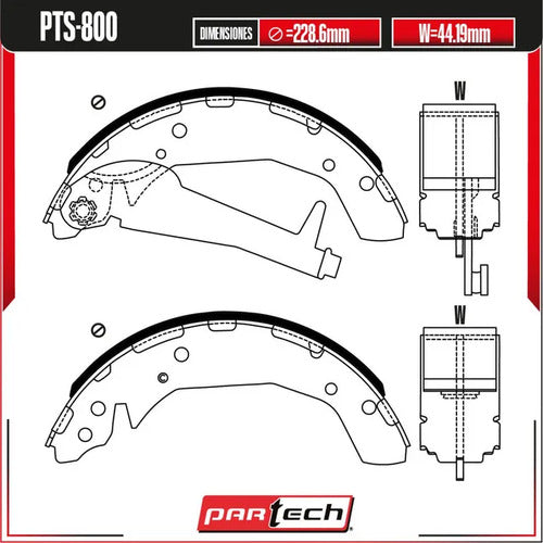 Zapatas Chevrolet Cobalt 2009-2010 L4 2.2l Traseras